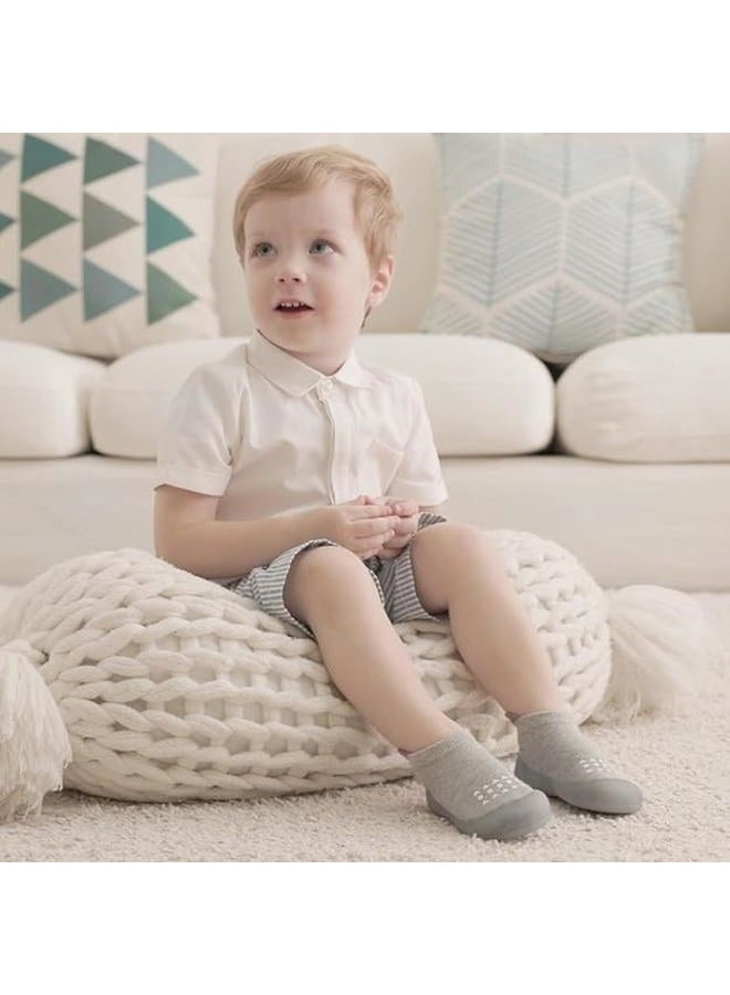 Bearbay Baby Sock Shoes Baby Walking Shoes Infant Non-Slip Breathable Slippers with Soft Rubber Sole Baby Boys Girls Sneakers, Af-39 Off White, 12-18 Months - Image 2