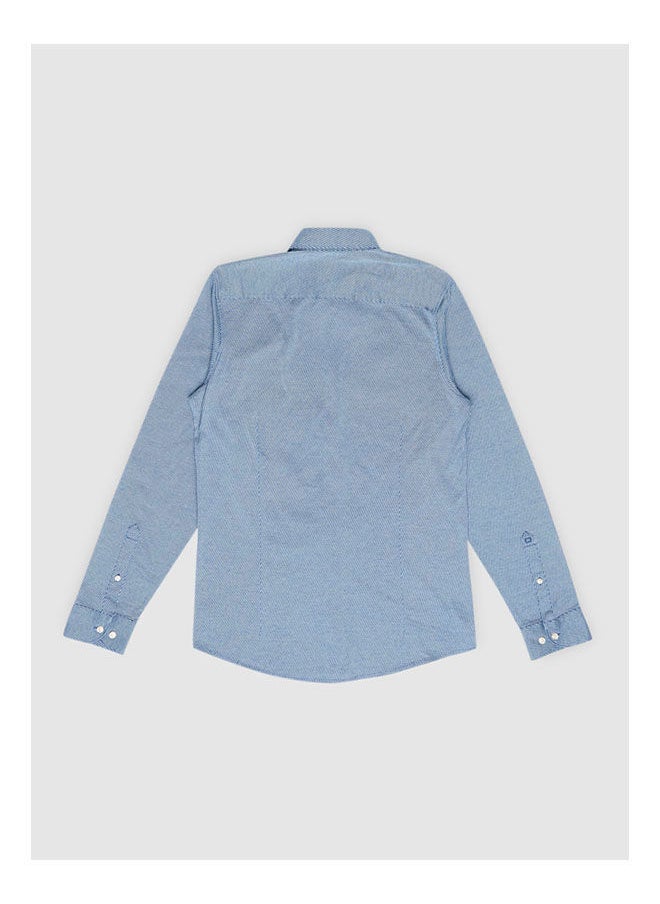 Olymp - Collared Neck Long Sleeve Plain/Basic Shirt - Image 1