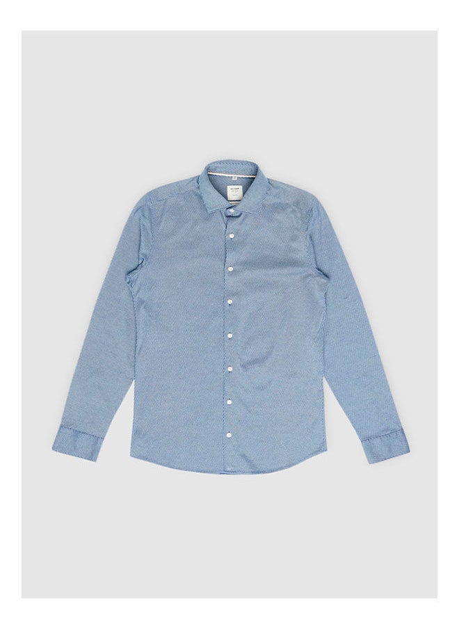 Olymp - Collared Neck Long Sleeve Plain/Basic Shirt - Image 1