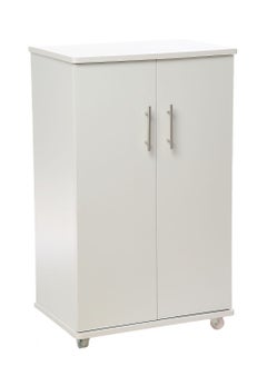 AFT Modern Shoe Cabinet With 2 Doors - Durable Mdf Design Elegant Mdf Shoe Cabinet: Dual Doors And Organized Shelves Mdf Shoe Cabinet With 2 Doors - Stylish Storage Solution Perfect For Any Entryway, Living Room, Dining Room Or Bedrooms. Space-saving Design, Organize Your Footwear Effortlessly - White Arfan  - Image 2