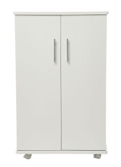 AFT Modern Shoe Cabinet With 2 Doors - Durable Mdf Design Elegant Mdf Shoe Cabinet: Dual Doors And Organized Shelves Mdf Shoe Cabinet With 2 Doors - Stylish Storage Solution Perfect For Any Entryway, Living Room, Dining Room Or Bedrooms. Space-saving Design, Organize Your Footwear Effortlessly - White Arfan  - Image 3