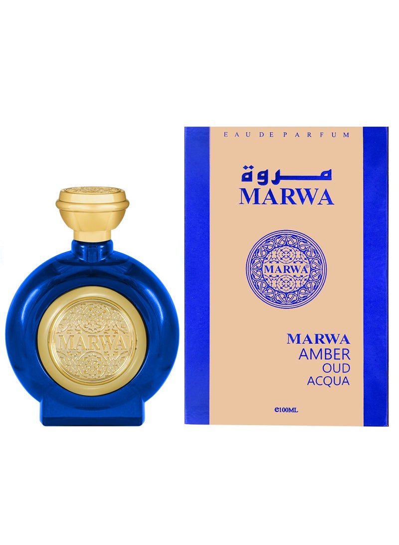 عطور مهابوب ماروا عنبر عود أكوا - ماء عطر 100 مل | عطر للجنسين | برفان زهري وخشبي طويل الأمد | عطر عربي فاخر للرجال والنساء - Image 3