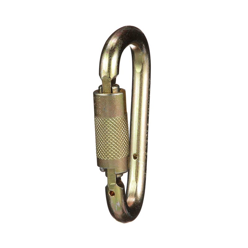 MSA 10089207 Carabiner - Gate Opening: 1"" (25mm), Length: 4.803"", Lock Type: Auto-Locking With Pin, Material: Steel, Color: Bare Aluminum, Shape: Asymmetric D-Shape, Durable - Image 5