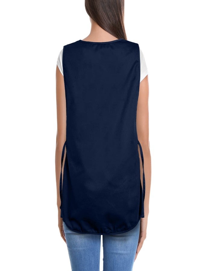 DALIX Cobbler Apron 2 Pockets Smock Chef 28.5" x 18.5" Poly Cotton Navy Blue - Image 3