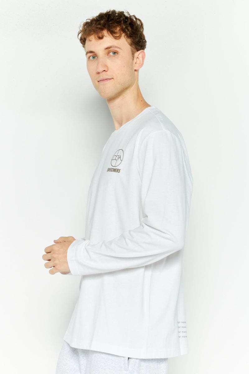 SKECHERS Men Sportswear Fit Long Sleeve Outdoor T-Shirts, White - Image 3