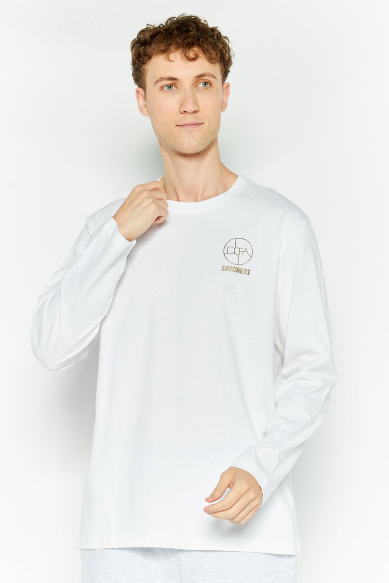 SKECHERS Men Sportswear Fit Long Sleeve Outdoor T-Shirts, White - Image 1