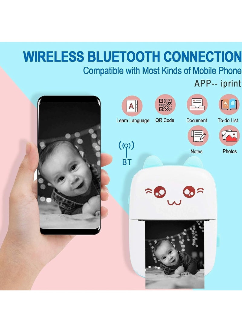 Generic Mini Pocket Bluetooth Inkless Thermal Printer to Print Photo List, Memos, Receipts and Barcode Labels Compatible with iOS and Android  - Image 4