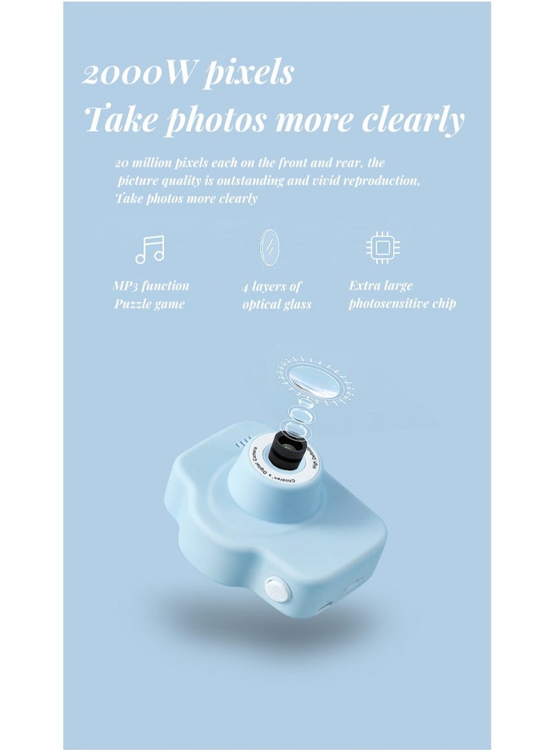 DOSCHER Children Camera HD Digital Video Photo Recorder for Boys and Girls Toy Gift Blue - Image 3