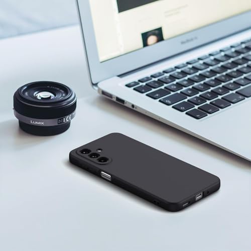 DIZORO Microfiber Candy Case for Samsung A17 5G Smooth Touch Cushion Liquid Soft Silicone Gel Rubber Phone Cases Non-Slip Full Body Protective Shockproof Back Cover -Black - Image 4