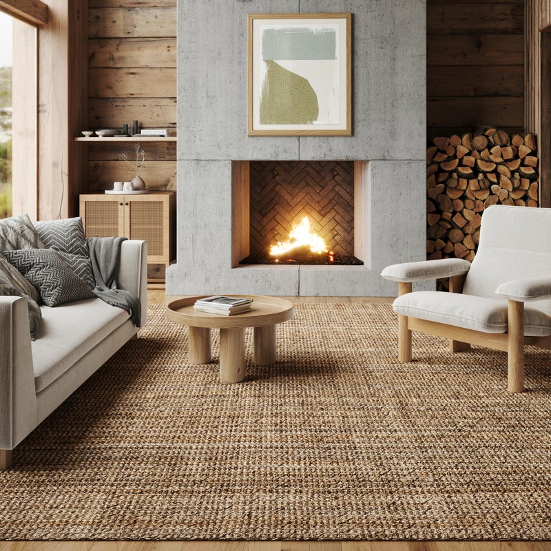 Nuloom Ashli Hand Woven, Natural, 5' x 8', Farmhouse, Jute, Soft and Textured, High Traffic, Stain Resistant, Easy Clean, Durable Area Rug for Bedroom, Living Room, Dining, Den, Foyer, Entryway - Image 1
