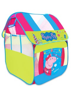 IToys Itoys Peppa Pig Foldable Playhouse Tent For Kids- Big Pop-Up theme theme Play Tent For Toddler And Baby, Fill With Plastic Balls (Balls Not Included) (Peppa Pig Big Pop Up Tent, Multicolour)  - Image 1