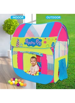 IToys Itoys Peppa Pig Foldable Playhouse Tent For Kids- Big Pop-Up theme theme Play Tent For Toddler And Baby, Fill With Plastic Balls (Balls Not Included) (Peppa Pig Big Pop Up Tent, Multicolour)  - Image 2