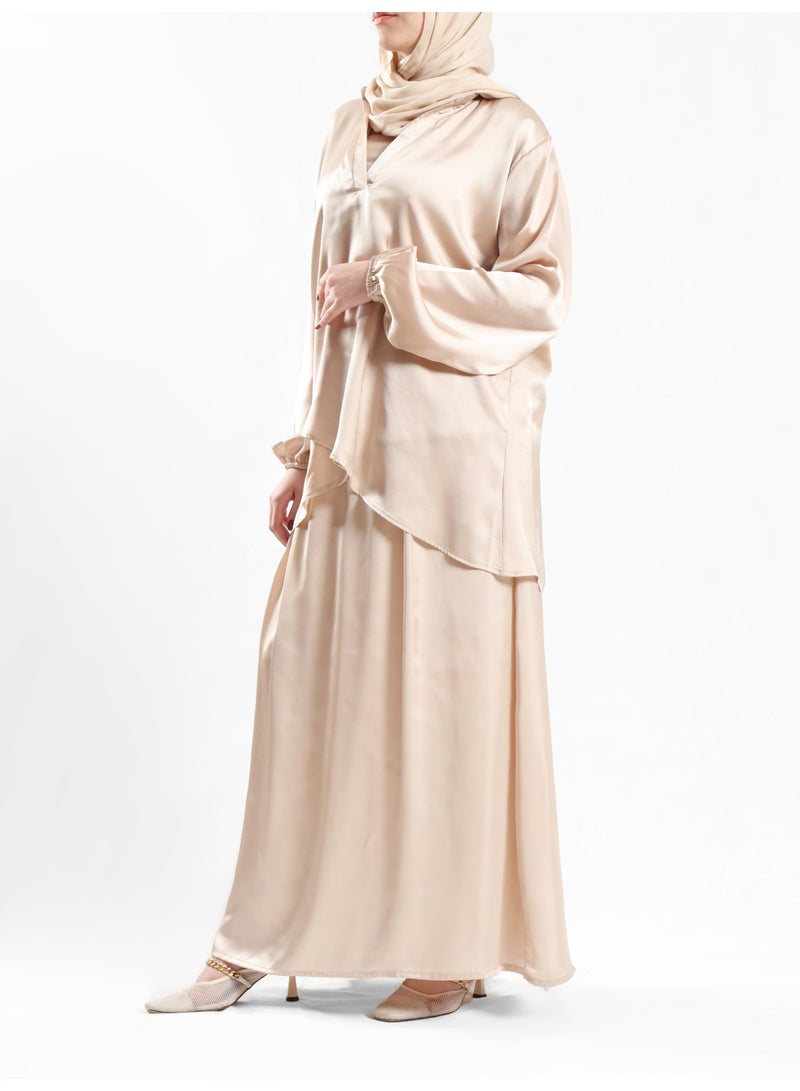 ايمالينا فاشون Modest Satin Skirt - Image 2