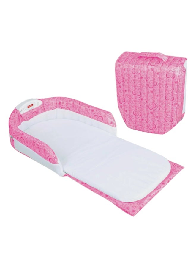 Pink Portable Baby Separated Bed for Co-sleeping – Built-in Nightlight & Soothing Sounds. - Image 3