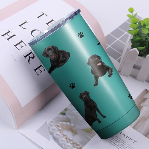 Subvise Labrador Retriever Dog Tumbler Stainless Steel Insulated Travel Coffee Cups with Lid and Straw,Ideal Memorial Gift for Dog Dad/Mom,20oz - Image 2