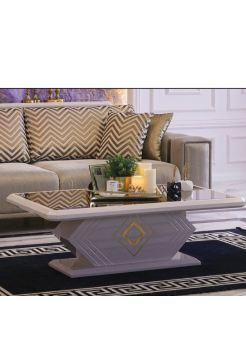 HOMES Furniture - Versace Cream Coffee Table Elegant and modern with a luxurious design that suits all decors - Image 1