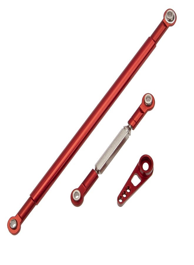 Vgoohobby Steering Linkage Servo Link Pull Rod Turnbuckle with Servo Arm Horn Compatible with MN Model MN86S MN86 MN86KS MN86K MN G500 1/12 RC Car (Red) - Image 3
