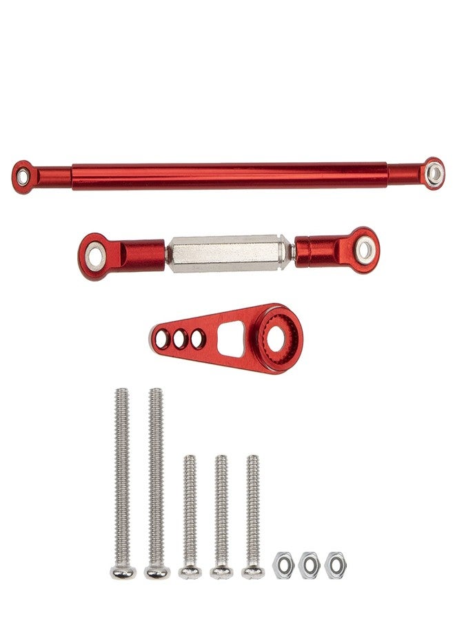 Vgoohobby Steering Linkage Servo Link Pull Rod Turnbuckle with Servo Arm Horn Compatible with MN Model MN86S MN86 MN86KS MN86K MN G500 1/12 RC Car (Red) - Image 2
