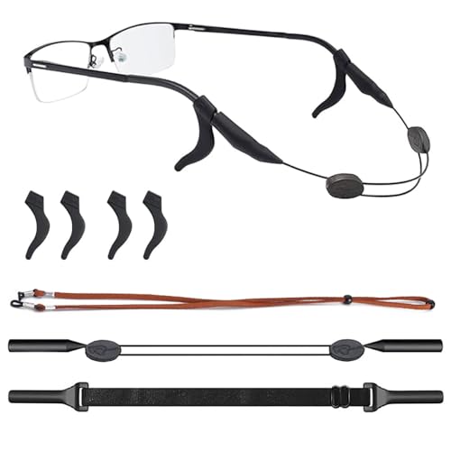 Anzailala Adjustable Eyeglass Strap with Eyeglass Ear Grip Sunglass Strap Anti-slip Eyewear String Holder Sports Sunglasses Chain with Ear Hook for Women Men Glasses Sunglasses - Image 1