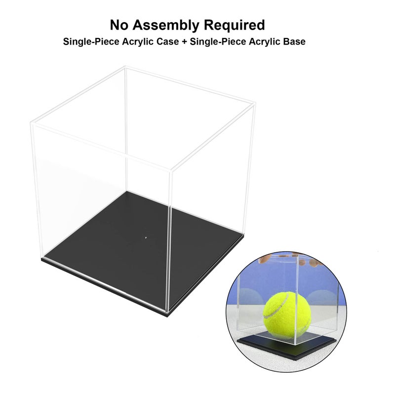 QIMOND QIMOND Display Case with Black Acrylic Base Display Stand for Collectibles, Acrylic Box for Display with Lid, Cute Acrylic Display Case for Action Figures [10x5x5 inch]  - Image 3