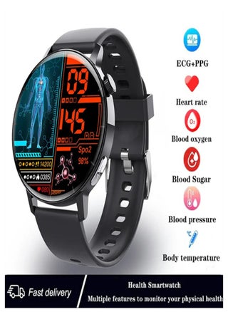 Picture 1: Black regular watch strap