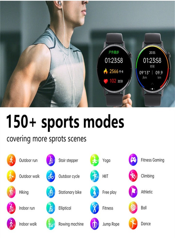 Generic - Smart watch ECG and PPG, Bluetooth calling, non-invasive, blood glucose monitor, uric acid and monitor, Android, iOS, Huawei can all be connected (three strap styles are available) 1pc - Image 1