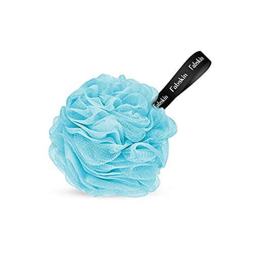 FABSKIN Luxury Bath Loofah Duo Pack - Loofah Sponge and Loofah Brush With Plastic Handle | Loofah for Bathing for Women & Men | Bath Brush Body Back Scrubber For Bathing (Blue and White) - Image 4
