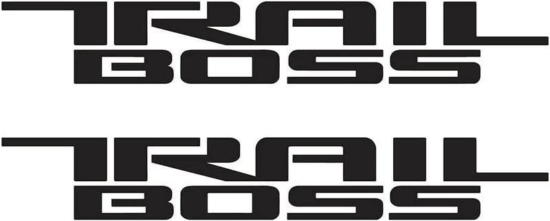 Pair Set Trail BOSS Bedside Decal Stickers Nameplate Replacement for 20192023 Z71 Silverado 1500 2500 HD Next Gen Black