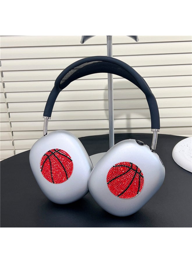 Generic - Flash Drill Basketball Football Airpods Max Protective Case For Apple Head-Mounted Ear Cap Ear Mover Earphone Case-Color:Basketball-Applicable Models:Airpods Max - Image 1