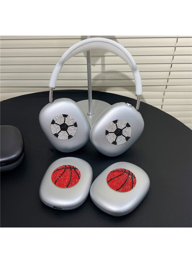 Generic - Flash Drill Basketball Football Airpods Max Protective Case For Apple Head-Mounted Ear Cap Ear Mover Earphone Case-Color:Basketball-Applicable Models:Airpods Max - Image 1