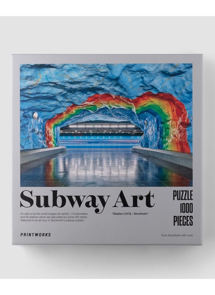 PrintWorks - Puzzle Subway Art Rainbow 1000pc Jigsaw - Image 1