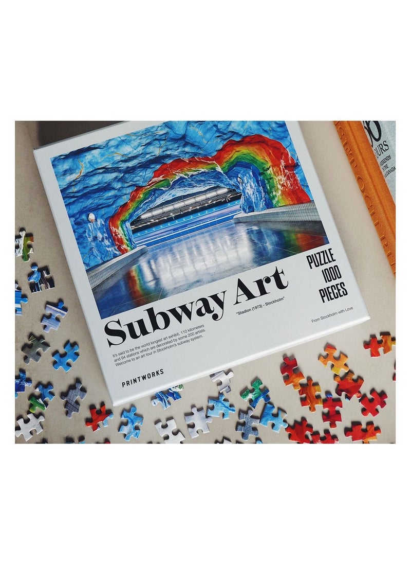 PrintWorks - Puzzle Subway Art Rainbow 1000pc Jigsaw - Image 1