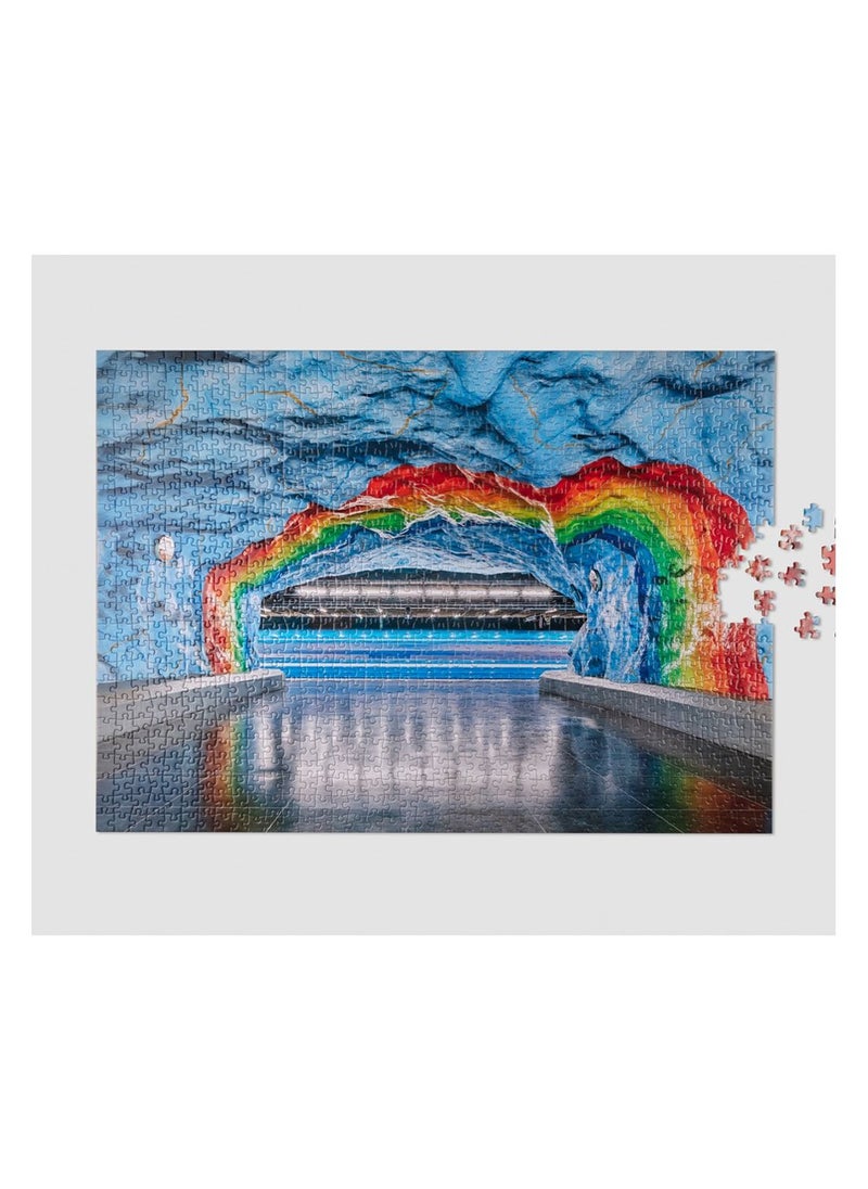 PrintWorks - Puzzle Subway Art Rainbow 1000pc Jigsaw - Image 1
