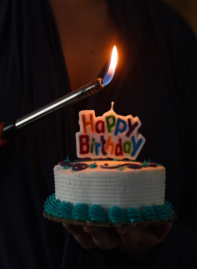 Chef Craft Select Happy Birthday Candle, 3 inch wide 1.5 inch tall, White - Image 5