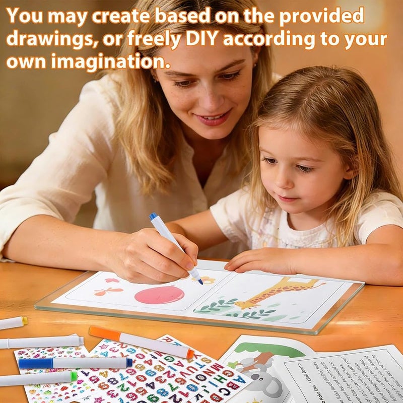 BlueXP Reusable Acrylic Children's White LED Chalkboard - Image 5