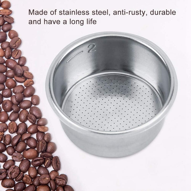 klarako Non Pressurized Coffee Filter Basket, Stainless Steel Filter Basket Single Layer Porous Without Squeezing Filter Pot for Filtering Coffee Flour - Image 4