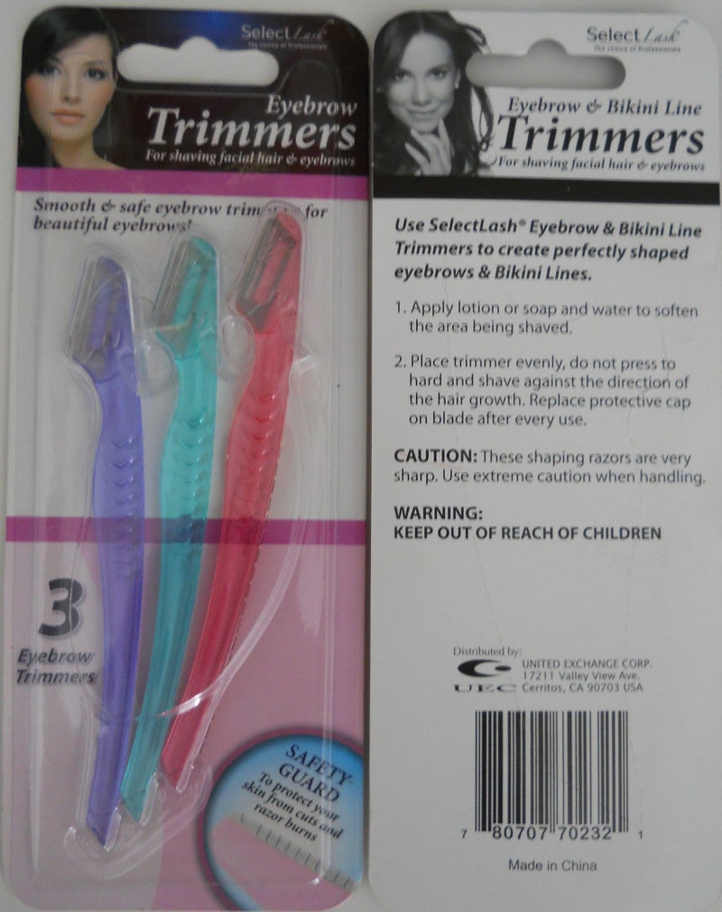 Select Lash 3 Count Precision Trimmers Shape & Shave Eyebrows and Bikini Lines - Image 3