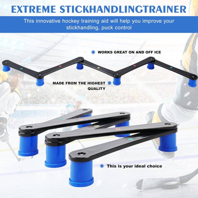 Btlwpy Hockey Training Equipment,Hockey Gear,Hockey Stick Handling Trainer for Puck Control and Coordination Reaction,Portable Reaction Time 5-Section Training Tool - Image 4