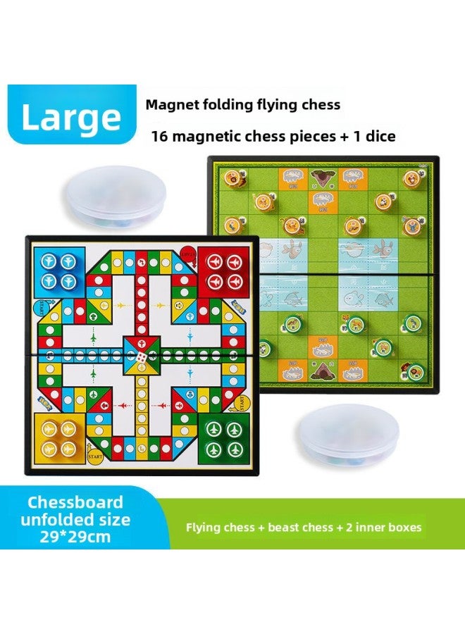 Magnetic Folding Flying Chess Large Size Storage Box Environmentally Friendly Plastic Iron Magnet Portable Board Game