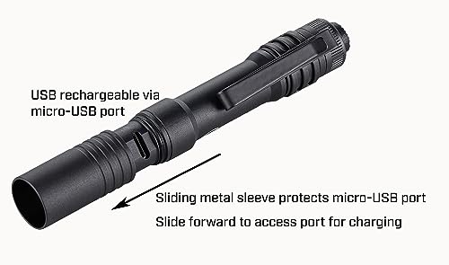 Streamlight 66601 MicroStream 250-Lumen EDC Ultra-Compact Flashlight with USB Rechargeable Battery, Clear Retail Packaging, Black - Image 4