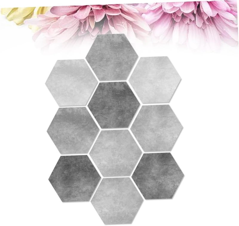 10pcs Hexagonal Floor Stickers Self-Adhesive Cement Tiles for Bathroom Home Decor Wall Tiles - Image 5