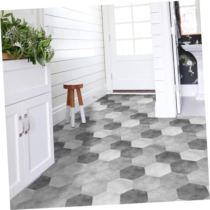 10pcs Hexagonal Floor Stickers Self-Adhesive Cement Tiles for Bathroom Home Decor Wall Tiles - Image 3