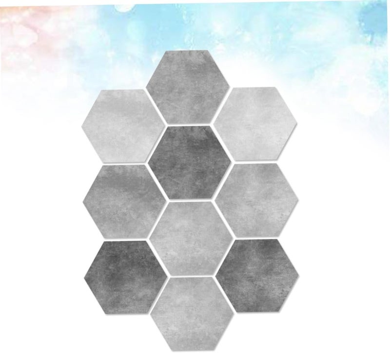 10pcs Hexagonal Floor Stickers Self-Adhesive Cement Tiles for Bathroom Home Decor Wall Tiles - Image 4