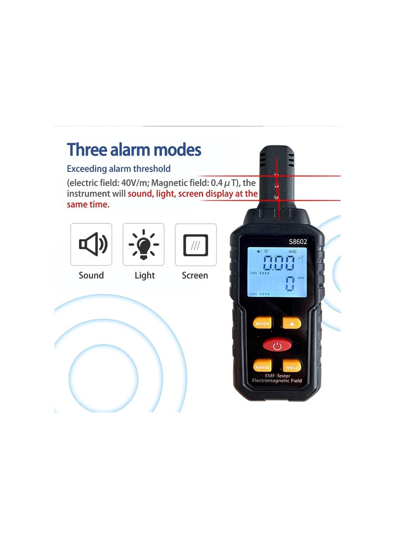 Emf Detector Tester, ,Electromagnetic Field Radiation Detector, Handheld Digital LCD EMF Reader Measure with Sound Light Alarm, Ghost Hunting Equipmetent  - Image 4