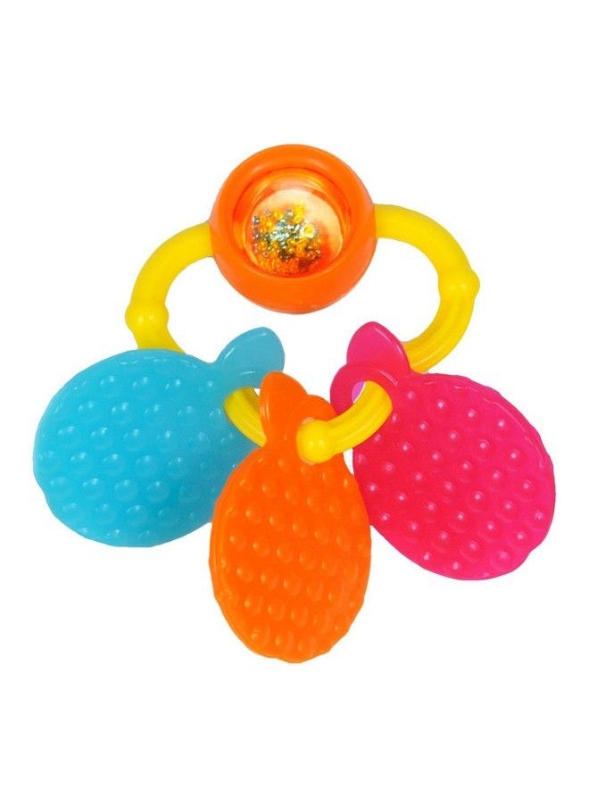 giggles - Giggles Funskool Giggles Orange Teether Teether For Babies To Sooth Their Gums Easy To Grasp And Chew With Rattle Sounds 3 Months & Above Infant Toys - Image 1
