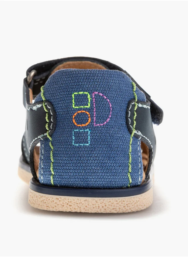 بابلوسكي Boys' Panelled Strap Sandals with Hook and Loop Closure
