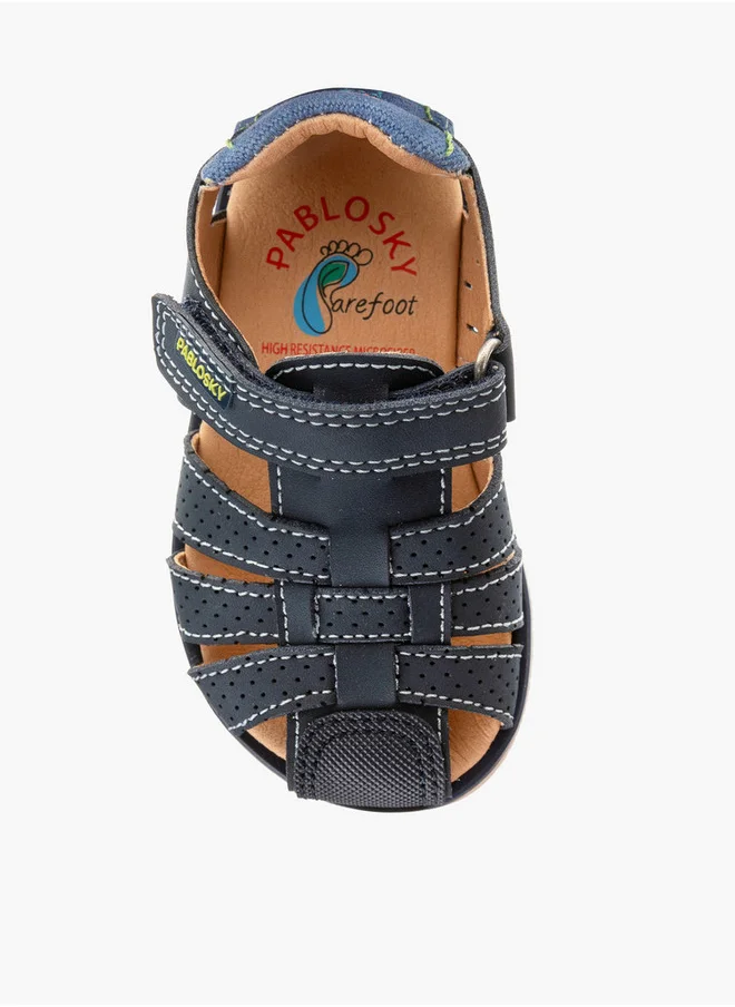 بابلوسكي Boys' Panelled Strap Sandals with Hook and Loop Closure