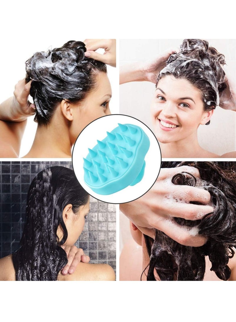 2 قطعة نوع رئيس هيئة مدلك فروة الرأس مدلك فرشاة لينة سيليكون الشعر الخشن الرعاية تدليك فروة الرأس الشامبو فرك اليد رئيس مدلك فروة الرأس الاسترخاء والتنظيف - Image 4