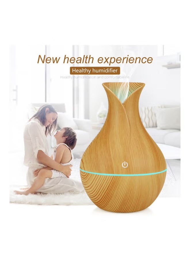 Generic 200ml Ultrasonic Essential Oil Diffuser with 7 Soothing Colors LED Light for Home, Yoga, Office, Spa, Bedroom, Nursery in Dark and Light Wood Grain, Light Wood Grain  - Image 2