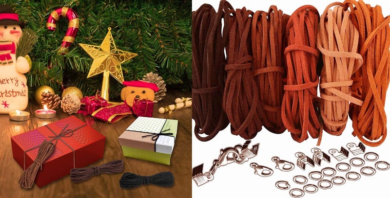 DIY Crafts أطقم الحرف اليدوية 1x، فضة عتيقة، حبل جلد صناعي، مجموعة خيوط حبل خشن لصنع المجوهرات، قلادة، سوار، نهايات حبل جلد صناعي (1x مجموعة، فضة عتيقة) - Image 3